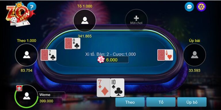 Chơi Bài Xì Tố Online Tại Zowin Trí Tuệ, Kiếm Thưởng Cực Chất